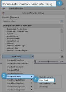 DCP task pane - PageBreak