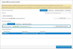 Check credentials for the Connection Profile.