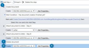 Delete the document after it has been attached to the letter activity.