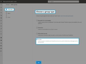Select the group type.