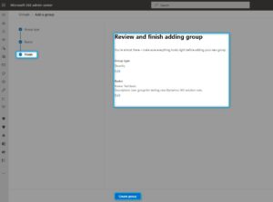 Finish creating the group.