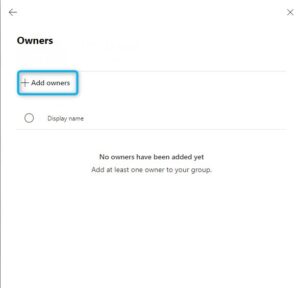 Add group owners.