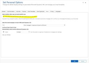 Set Personal Options