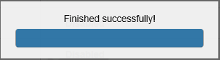 Success notification 