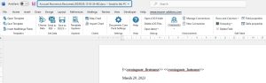 Template Versioning - Recovered file