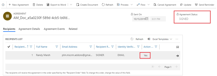 Changed AdobeSign Agreement