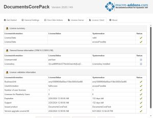 License Client tab