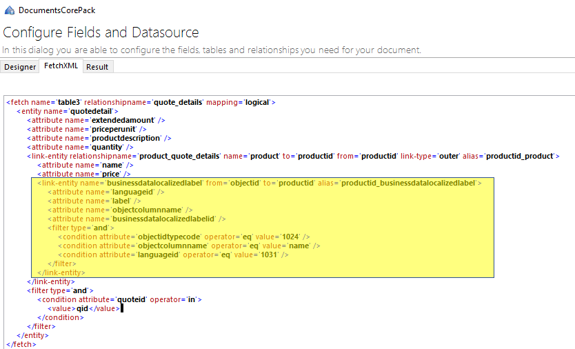 How to use product translations in DocumentsCorePack templates
