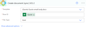 Fifth flow step: Create the email body content