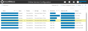 Open the service from the Online Service Configuration