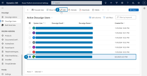 Select an active DocuSign User to edit