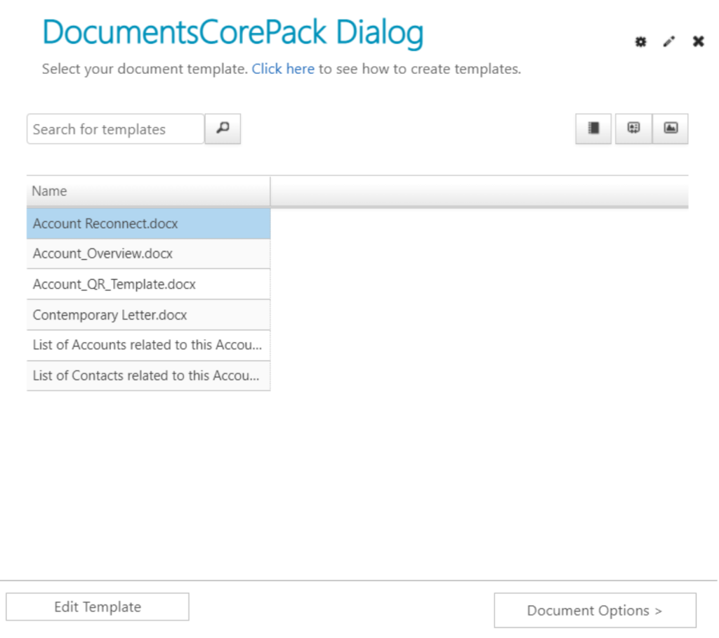 Documents available for selection (a)