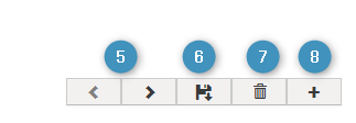 Important buttons in the One-Click-Actions Configuration window