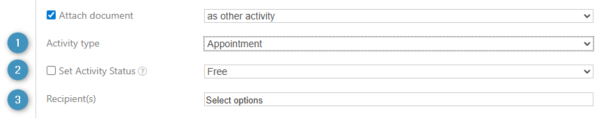Other activity settings