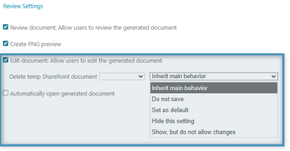 Enabled ‘Edit document’