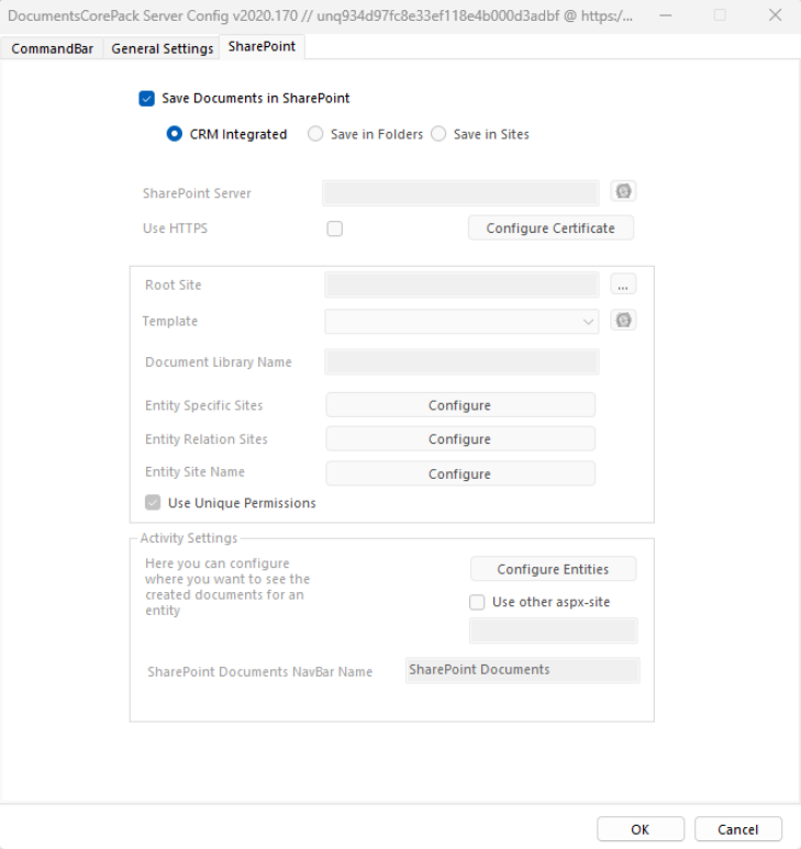 Activating SharePoint for DCP Server Based