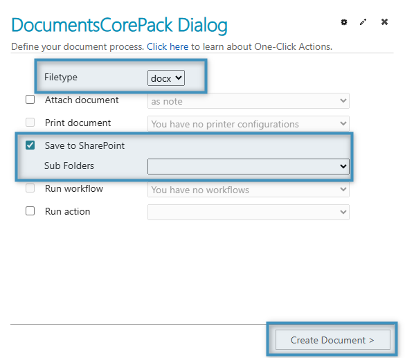 Selecting a Filetype and ‘Save to SharePoint’