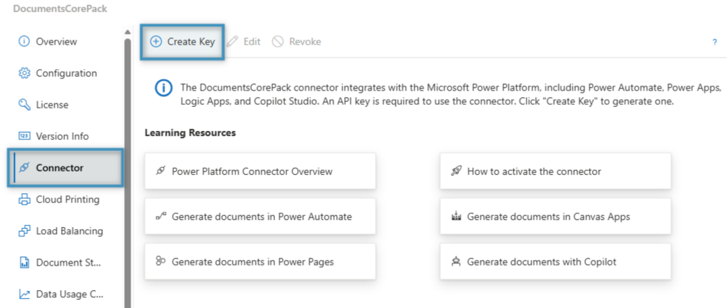 Obtaining a new API key 