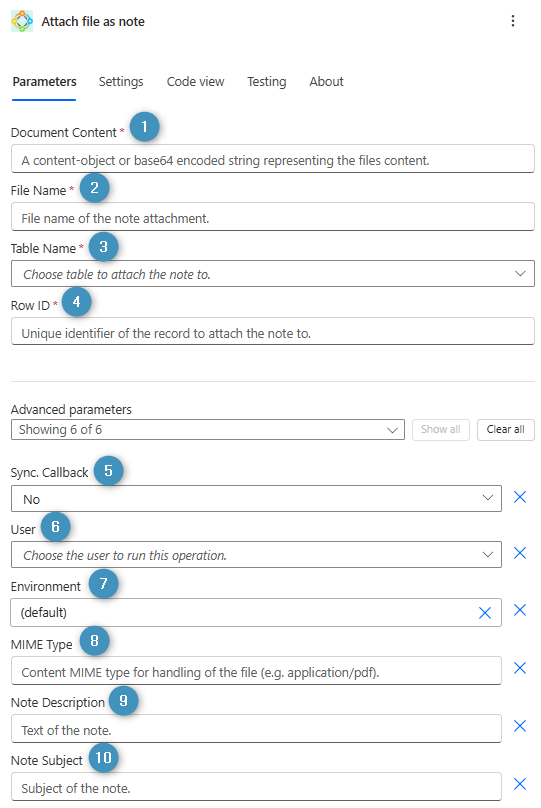 Attach file as note