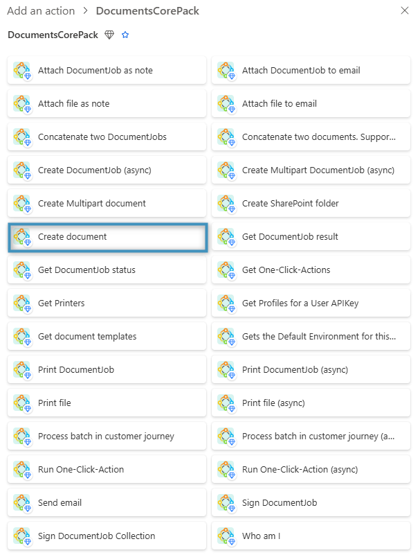 Finding the correct DCP action
