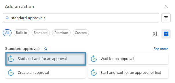 Selecting the approval connector