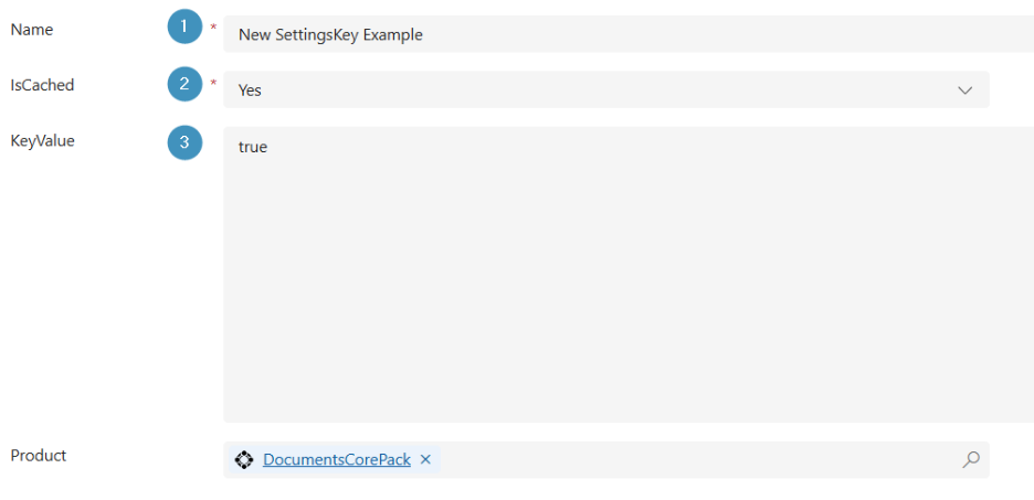 Configuring the SettingsKey