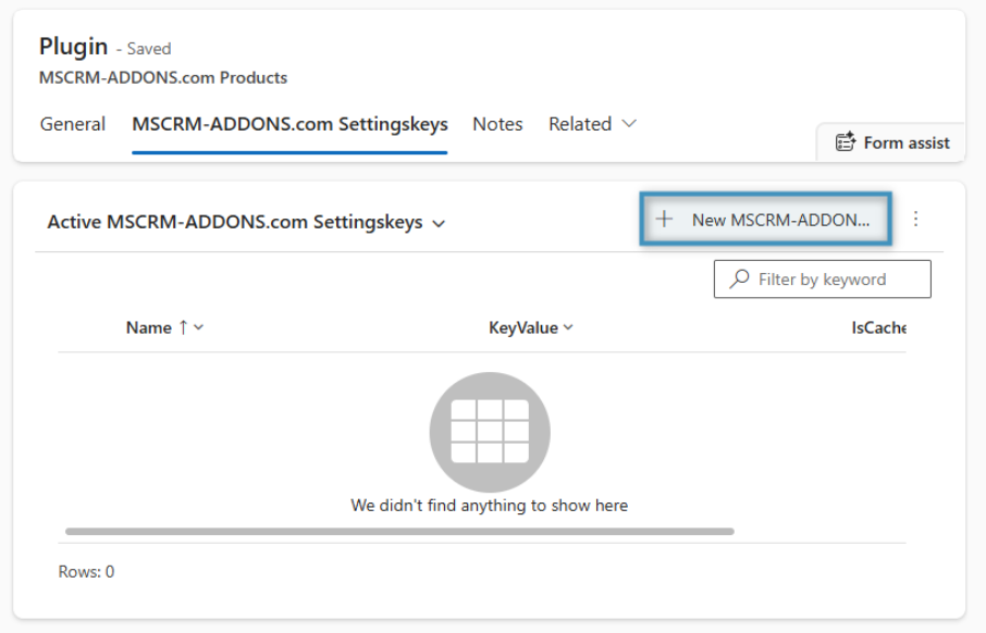 Creating a Settingskey
