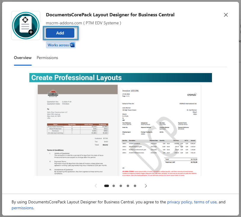 Adding the Layout Designer