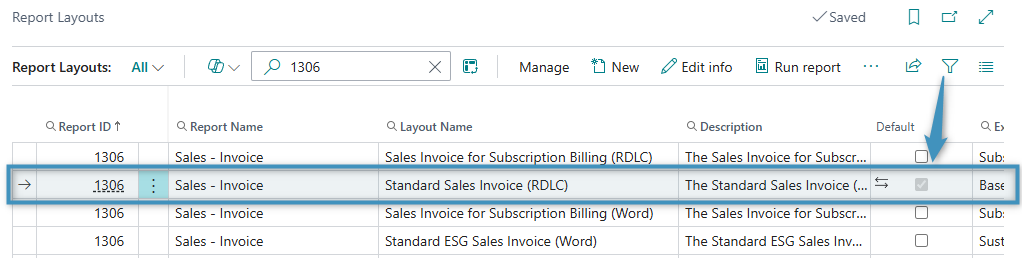 Changing our report back to the Standard Sales Invoice report